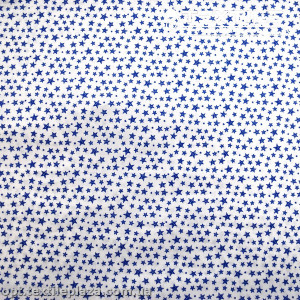 Хлопок абстракция 2591D13C1 звезды синие, белый