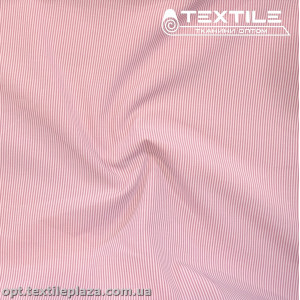 Хлопок полоска 4053D1C1 рубашечный, бело-розовый