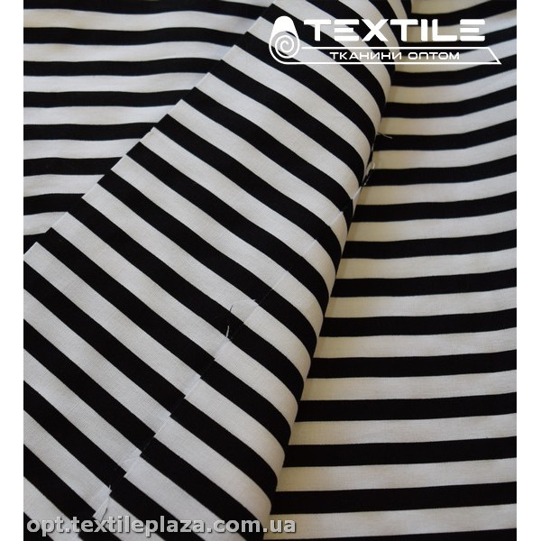 Хлопок полоска 3854D18C1 черно-белый