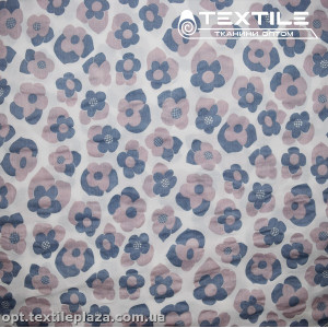 Хлопок жаккард 4105D1C2 серо-сиреневые, белый