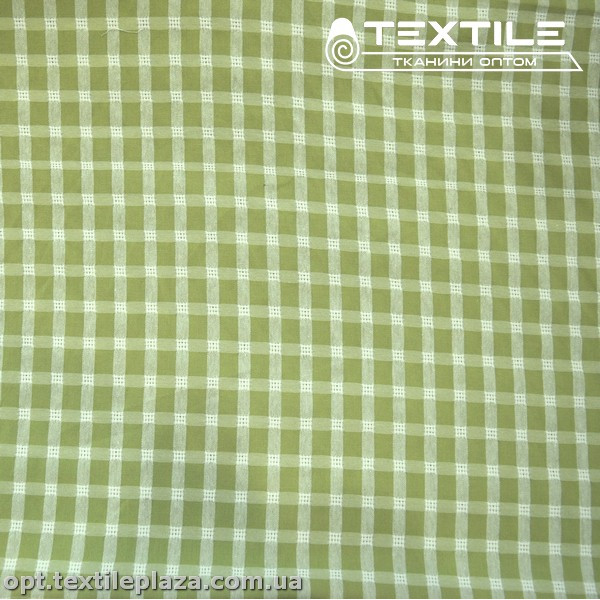 Хлопок клетка 14517D2C6 бело-фисташковый