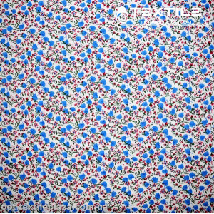 Хлопок цветы 2748D18C3 голубые, белый