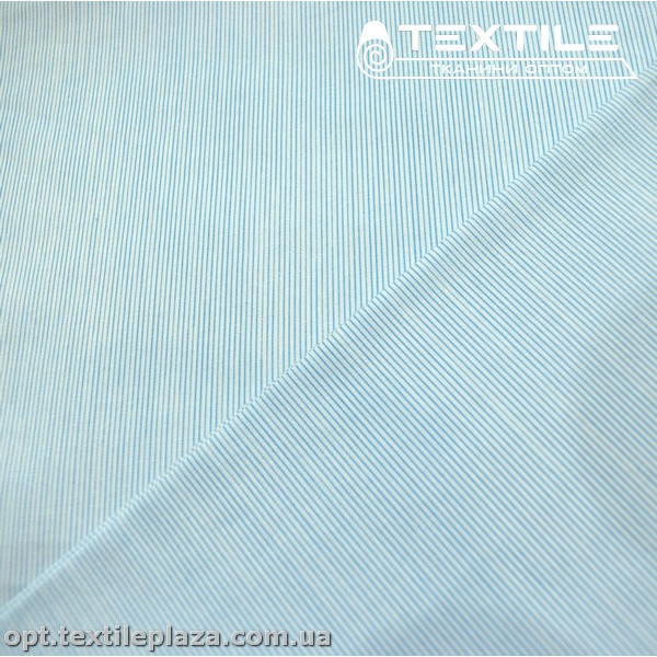 Хлопок полоска 2591D19C4 рубашечный, бело-голубой