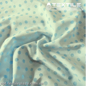 Хлопок жаккард 14522D4C4 Burnout горошек, голубой