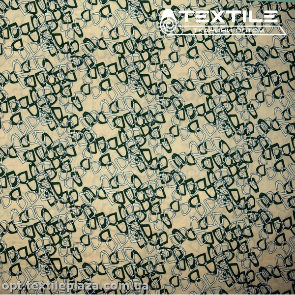 Хлопок абстракция 3874D11C1 петли, бежевый