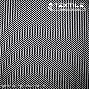 Хлопок абстракция 3854D38C1 зигзаги, черно-белый