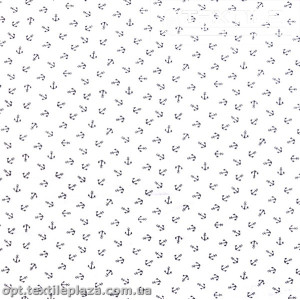 Хлопок абстракция 11452D5C1 якоря, белый