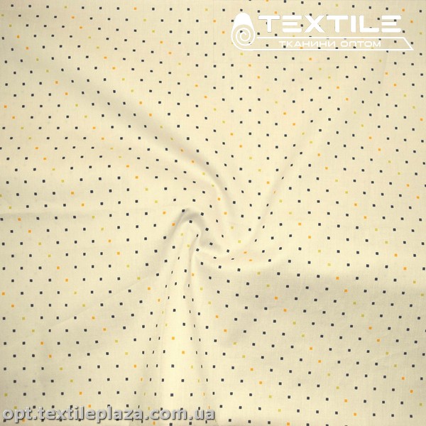 Хлопок абстракция 2242D8C1 квадраты, молоко