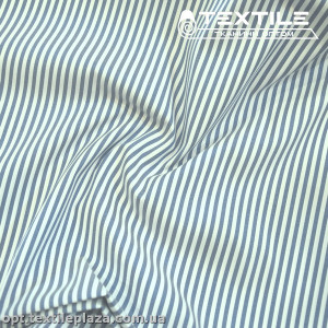 Хлопок полоска 4166D1C3 рубашечный, сине-белый