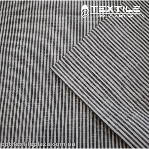 Хлопок полоска 4181D2C4 черно-белый