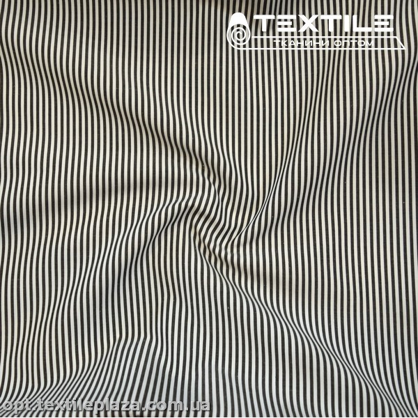 Хлопок полоска 4054D1C2 рубашечный, черно-белый