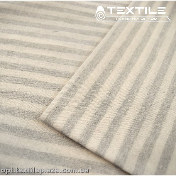 Хлопок полоска 12993D1C1 бело-серый