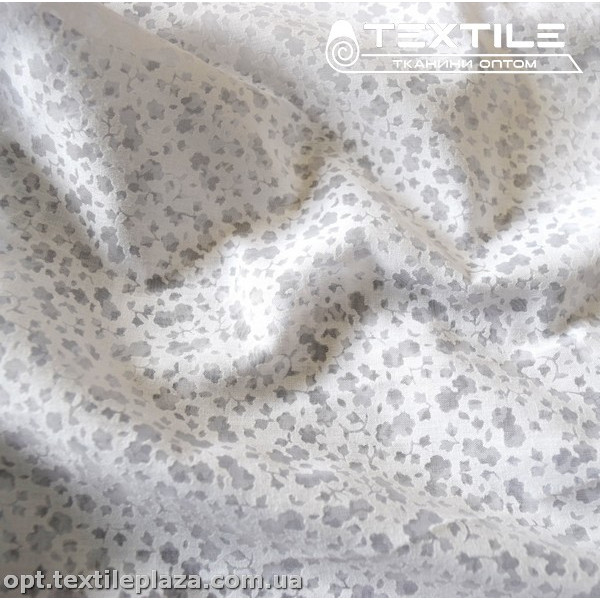 Хлопок жаккард 14522D1C1 Burnout цветы белый