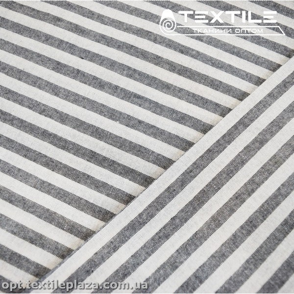 Хлопок полоска 4022D1C5 бело-черная