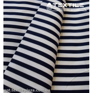 Хлопок полоска 3854D18C2 сине-белый