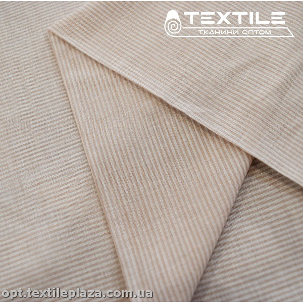 Хлопок полоска 4180D1C2 бело-бежевый