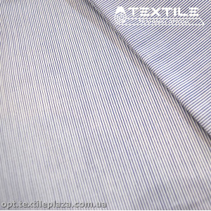 Хлопок полоска 2591D19C2 рубашечный, бело-синий