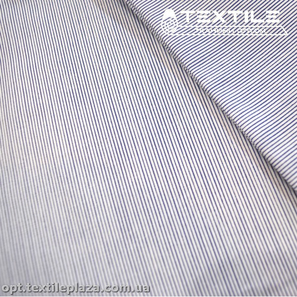 Хлопок полоска 2591D19C2 рубашечный, бело-синий