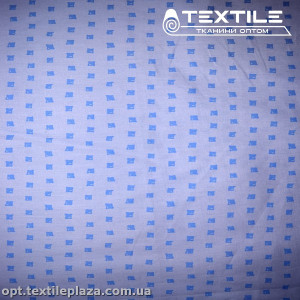 Хлопок абстракция 2242D7C4 квадраты, голубой