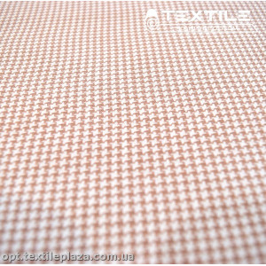 Хлопок клетка 14517D3C2 гусиная лапка, бело-бежевый