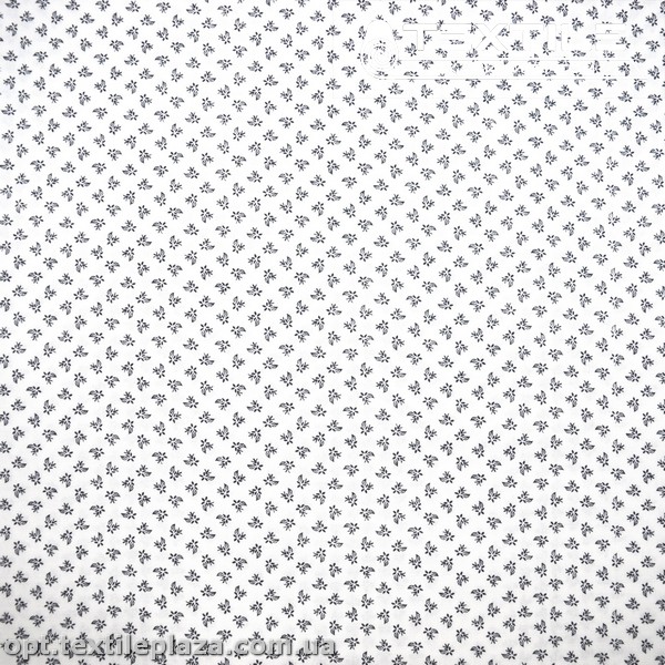 Хлопок цветы 4092D3C1 темно-синие, белый