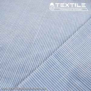 Хлопок полоска 4023D1C1 рубашечный, бело-голубой