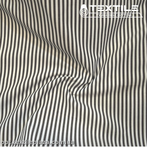 Хлопок полоска 4055D1C3 рубашечный, черно-белый