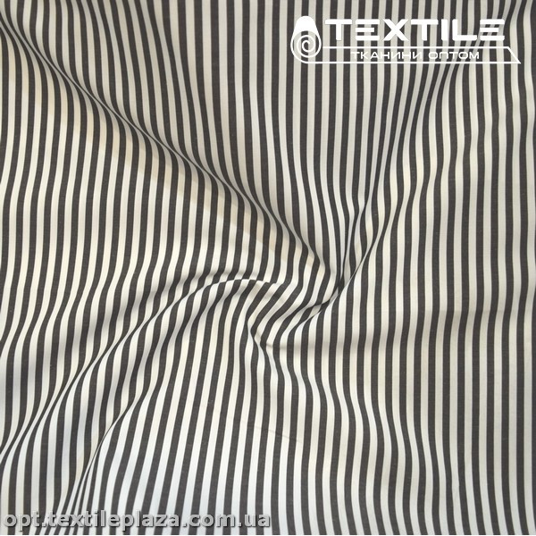 Хлопок полоска 4055D1C3 рубашечный, черно-белый