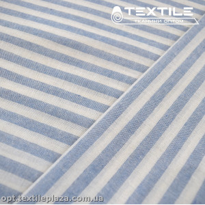 Хлопок полоска 12993D1C3 бело-голубой