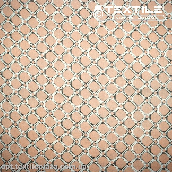 Хлопок клетка 3874D4C1 узор, пудровый