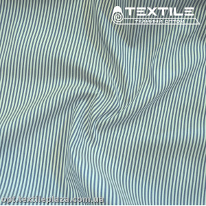 Хлопок полоска 4166D2C1 рубашечный, сине-белый