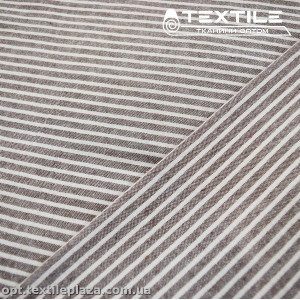 Хлопок полоска 4026D1C2 бело-коричневый