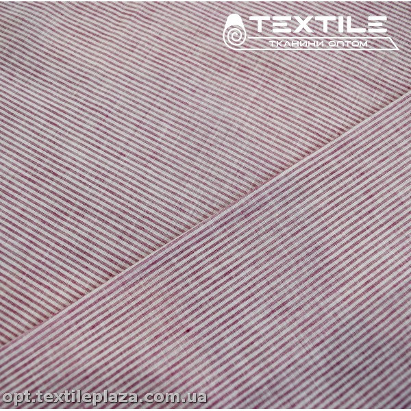 Хлопок полоска 4180D1C3 бело-бордовый