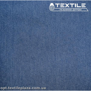 Джинс плотный однотонный 4133C9 серо-голубой темный