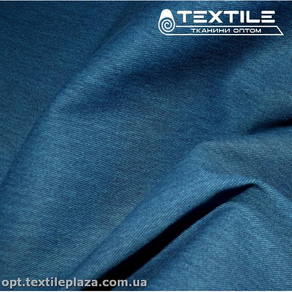 Джинс плотный однотонный 0005C9 Италия, темно-голубой