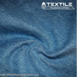 Джинс плотный однотонный 4219C1 темно-голубой
