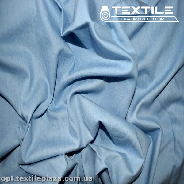 Джинс тонкий однотонный 3449C1 тенсель, голубой