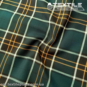 Костюмная ткань Клетка демисезонная 4169D5C1 темно-зеленый