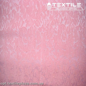 Костюмная ткань Жаккард демисезонная 13093D2C5 узор, розовый