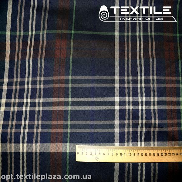Костюмная ткань Клетка демисезонная 4094D10C1 темно-синий