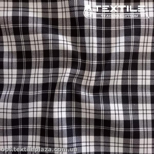 Костюмная ткань Клетка демисезонная 4176D8C2 черно-белый