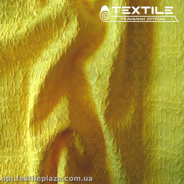 Костюмная ткань Жаккард демисезонная 2625D2C2 узор, желтый