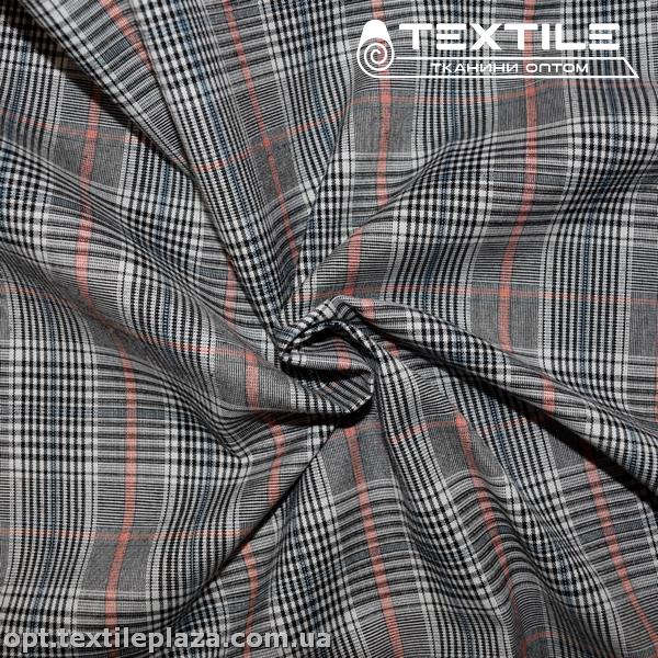 Костюмная ткань Клетка демисезонная 3777D4C1 розово-черный