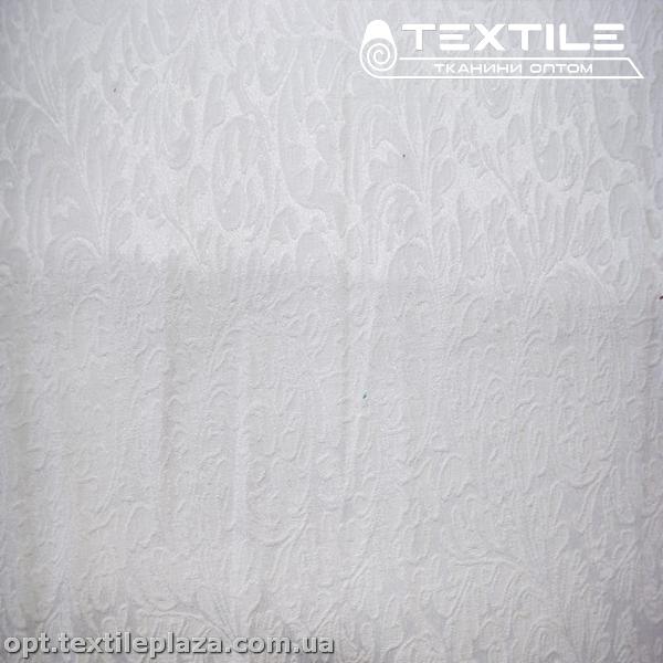 Костюмная ткань Жаккард демисезонная 13093D2C6 узор, белый