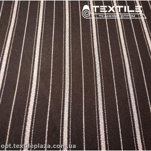 Костюмная ткань Барби цветная 3690D3C1 полоска, черно-белый