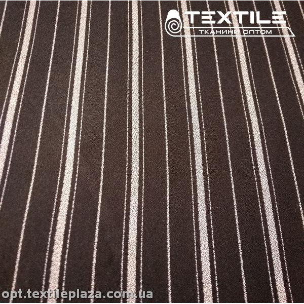 Костюмная ткань Барби цветная 3690D3C1 полоска, черно-белый