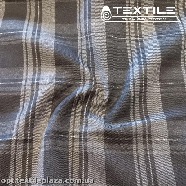 Костюмная ткань Клетка демисезонная 4176D2C2 люрекс, серый