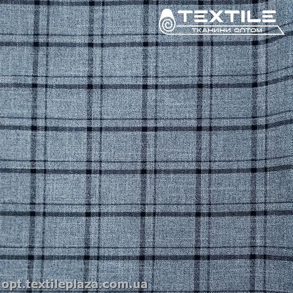 Костюмная ткань Клетка демисезонная 14130D1C1 сизый
