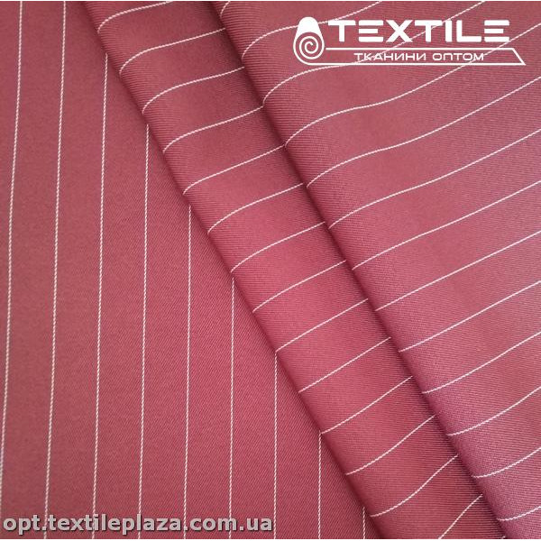 Костюмная ткань Мадонна цветная 3460D1C4 полоска, светло-бордовый
