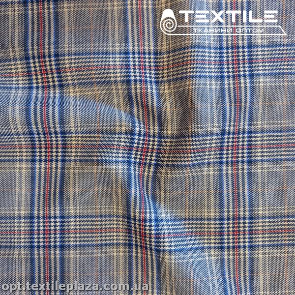 Костюмная ткань Клетка демисезонная 4176D11C3 синий